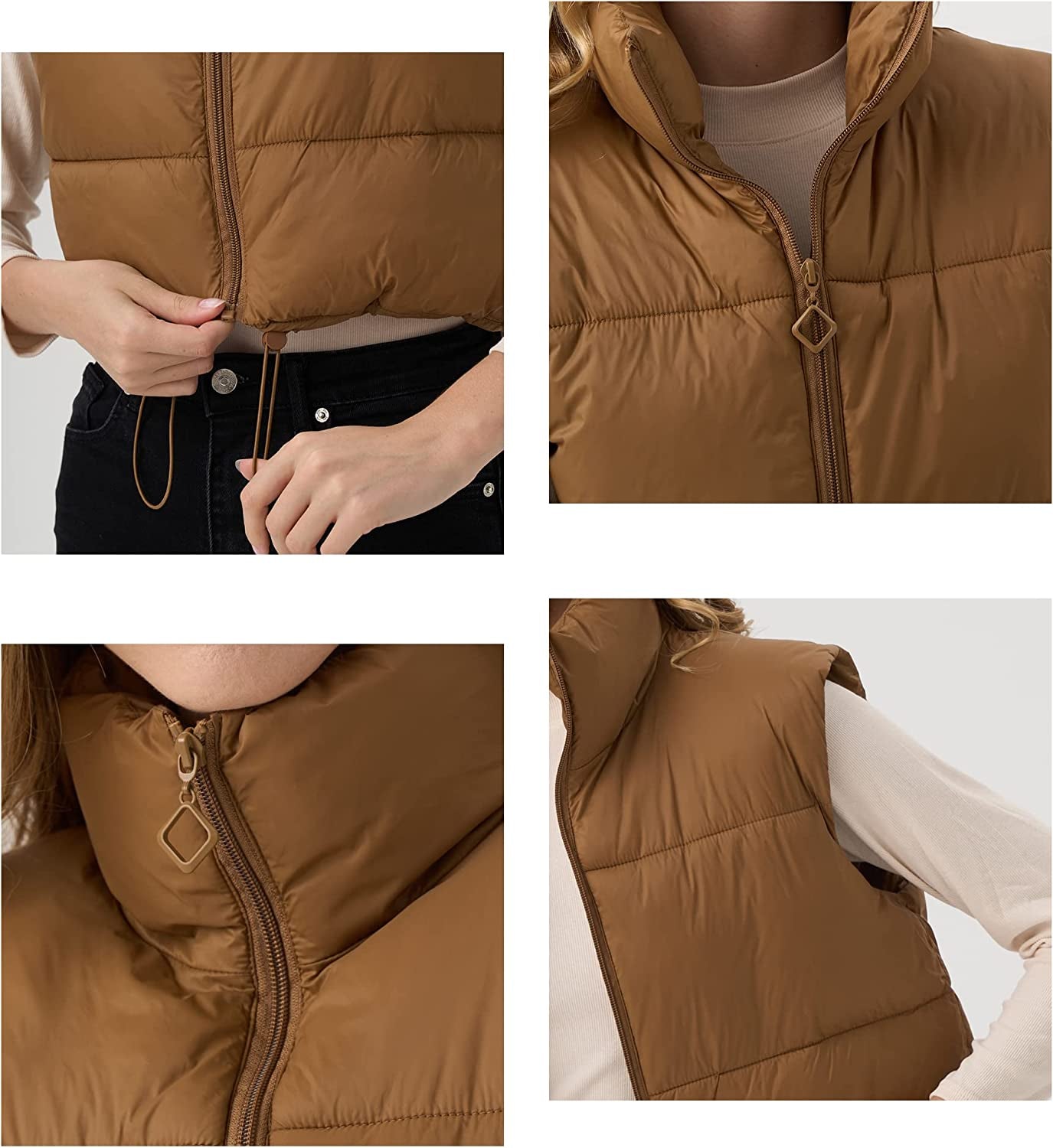  Women's Cropped Puffer Vest