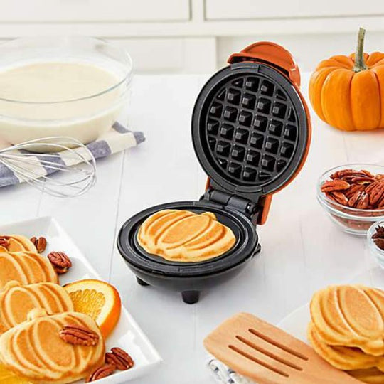 Holiday Mini Waffle Maker Machine for Individual, Paninis, Hash Browns, Keto, Chaffles, and More