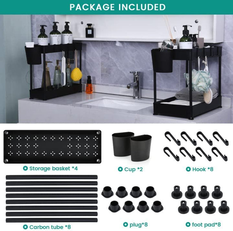 2 Pack Under Sink Organizer