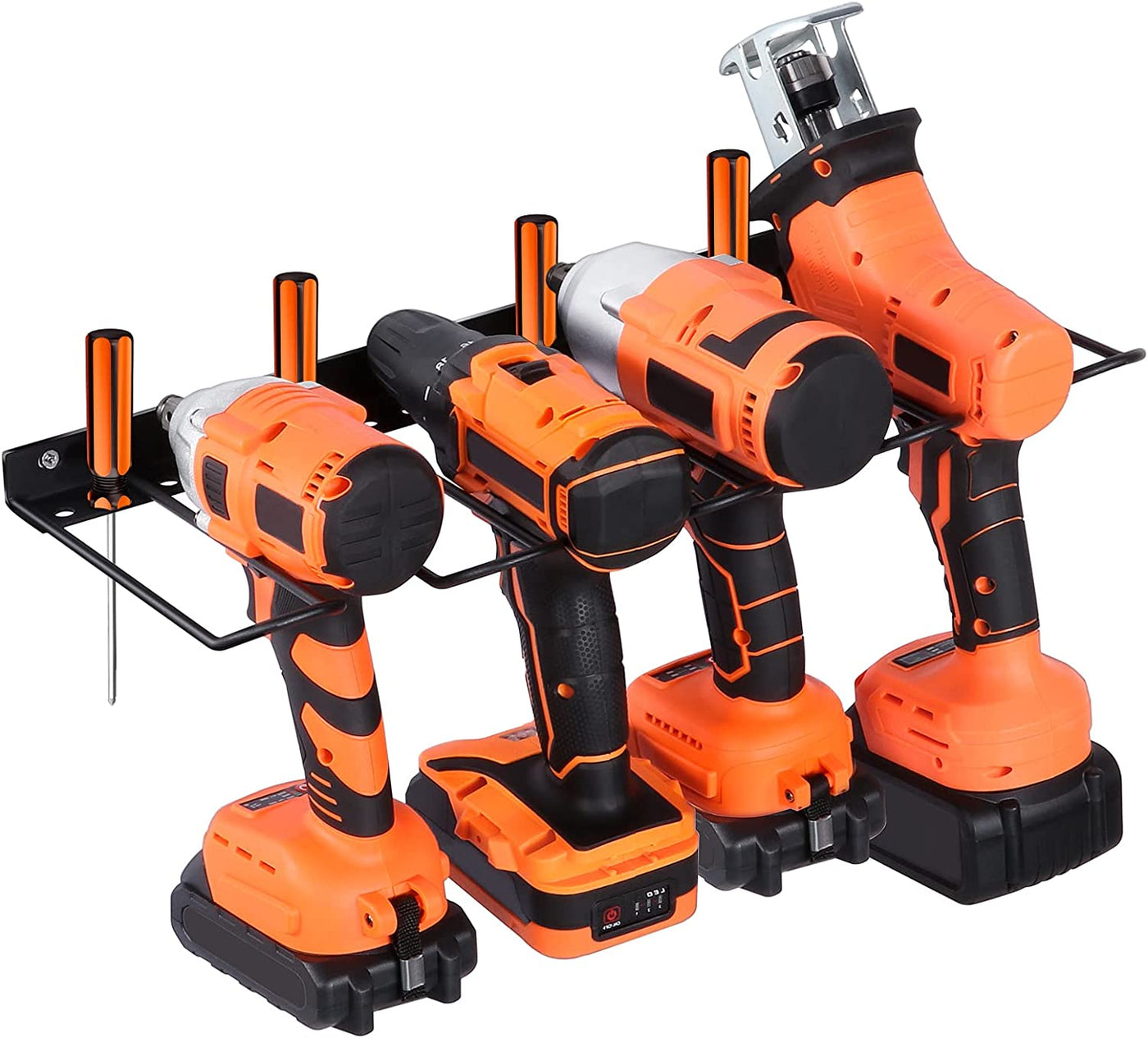 Heavy Duty Storage with 4 Drill Holders 