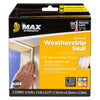 Max Strength Silicone .25" Medium Gap Weatherstrip Seal White, 2 Strips