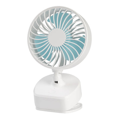 4 Inch Clip on Fan Personal Cooling Fan Desk Fan Battery Operated Fan Mini Car Fan Sturdy Clamp 3 Speeds Quiet Adjustable Tilt for Bedroom Office Desktop Treadmill White