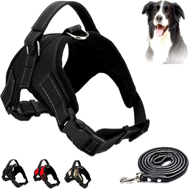 No Pull Dog Harness - Adjustable Outdoor Pet Vest for Dogs