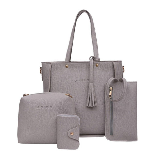 Four Piece Crossbody Bag for Women, Handbag ,Tote Bag, Crossbody,and  Wallet 