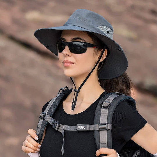 2 Pack Sun Hat for Women or Men 3” Wide Brim UPF 50+