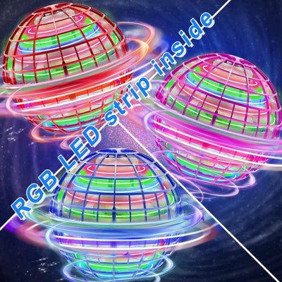 Flying Ball Nebula Orb Hover Ball 2.0, Boomerang Flying Ball Drone with RGB Light