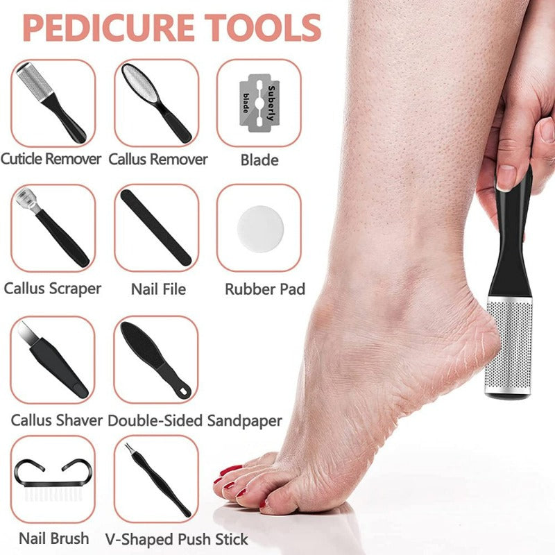 Electric Callus Remover for Feet, Rechargeable Pedicure Tool, Callus Remover Kit with 3 Roller Heads,2 Speed, Battery Display