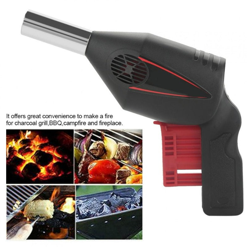 BBQ Air Blower, Manual Operated Start a Fire Quicker and Easier Grill Barbecue Tool for Outdoor Barbecue and Picnic Charcoal Grill