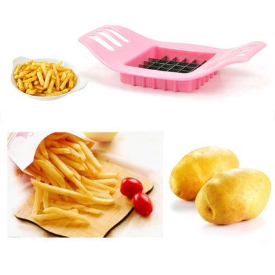 3 Pcs Stainless Steel Potato Slicer Cutter French Fries Slicers Vegetables Slicer Chopper Kitchen Gadgets