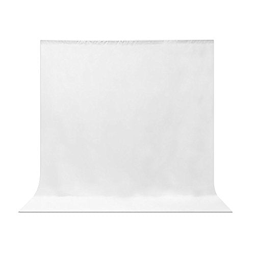 Studio 6 ft X 9 ft White Photo Video Photography Studio Fabric Backdrop Background Screen, JSAG103