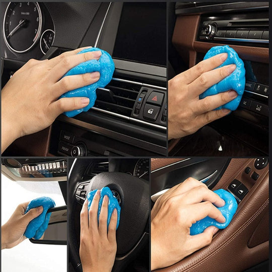 15-in-1 Universal Cleaning Gel Kit Car Accessories for PC Tablet Laptop Keyboards, Car Vents, Interiors, Printers & More