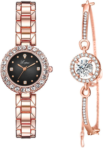  Ladies Watch with Crystal Bracelet