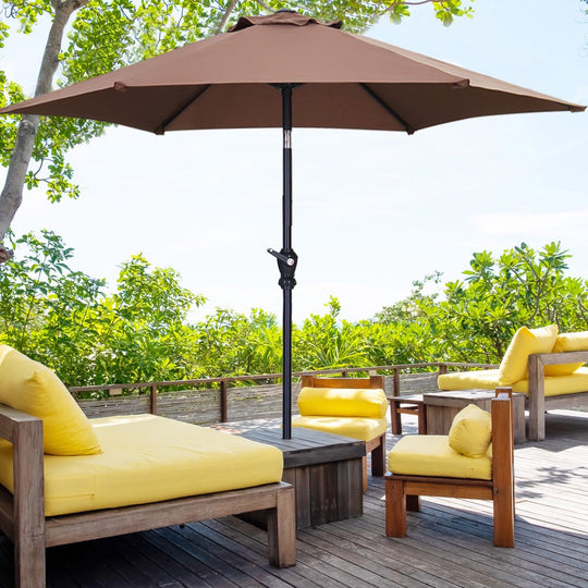 7.5FT Patio Umbrella with Push Button Tilt and Crank