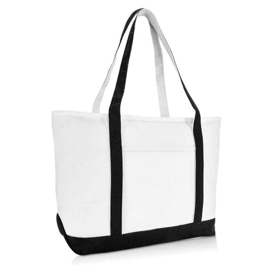 23" Large Heavy Duty 24 Oz. Cotton Canvas Shopping Tote Bag 