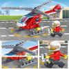 348Pcs City Fire Fighting Trucks Car Helicopter & Boat Building Blocks