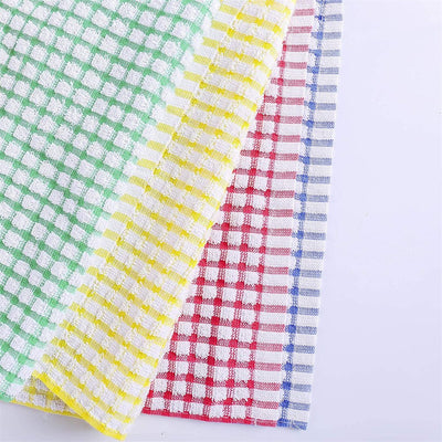 Kitchen Dishcloth Set, 12"X12" 12-Pack, Pure Cotton Cleaning Dish Towel, Highly Absorbent (Mix Color)