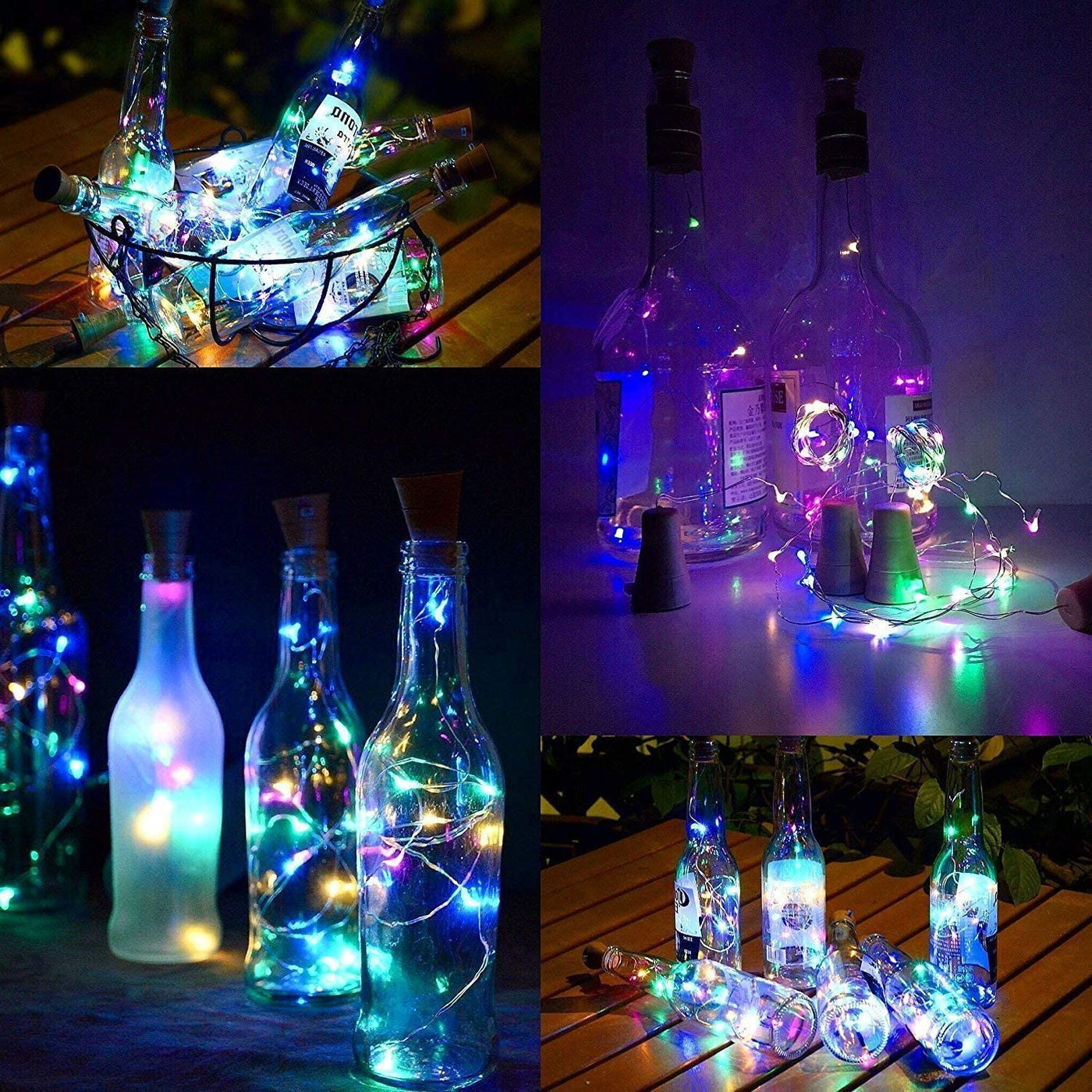  6 Packs Micro Artificial Cork Copper Wire Starry Fairy Lights, Battery Operated Lights for Bedroom, Parties, Wedding, Decoration