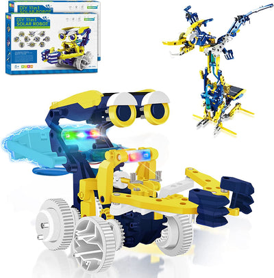 Solar Robot Kits with Unique LED Light - STEM Projects for Kids Ages 8-12