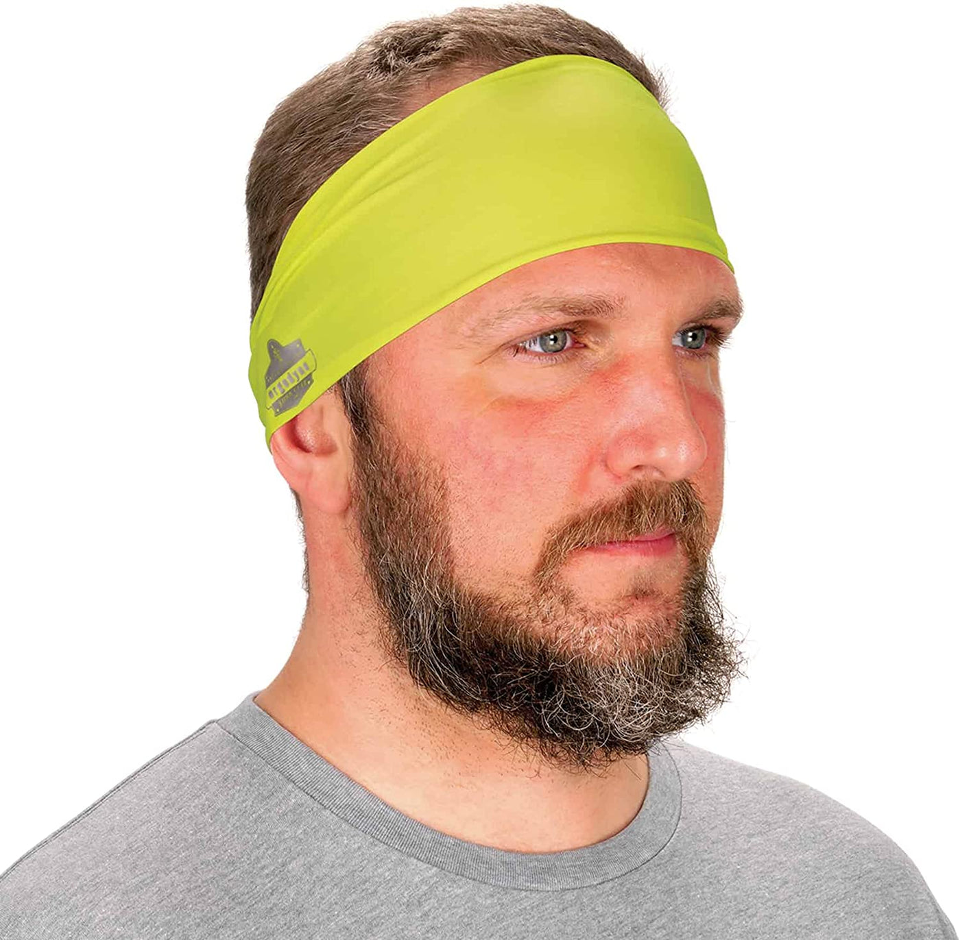 Ergodyne Chill Its 6634 Cooling Headband, Sports Headbands for Men and Women, Moisture Wicking, Lime