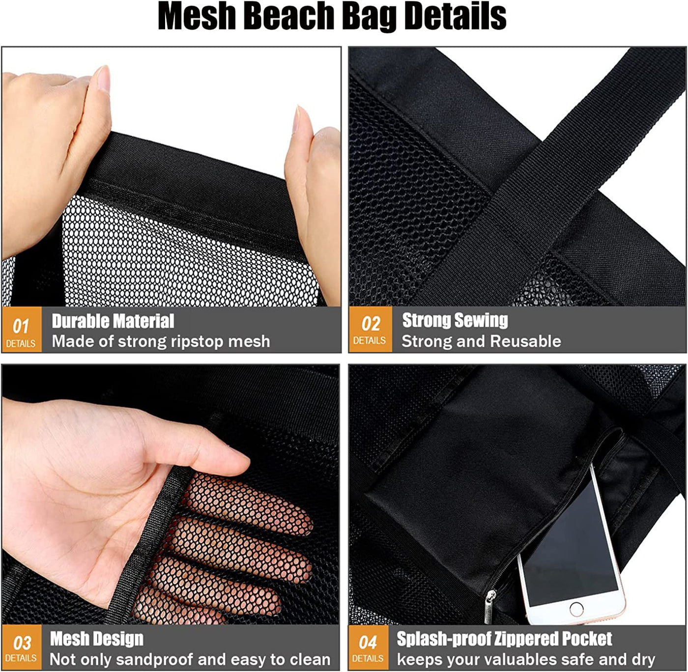  Mesh Beach Tote Bag  XL