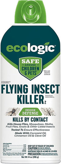 Ecologic Flying Insect Killer, Kills Fruit Flies, Mosquitos, Gnats and Other Insects, (Aerosol Spray) 14 fl Ounce