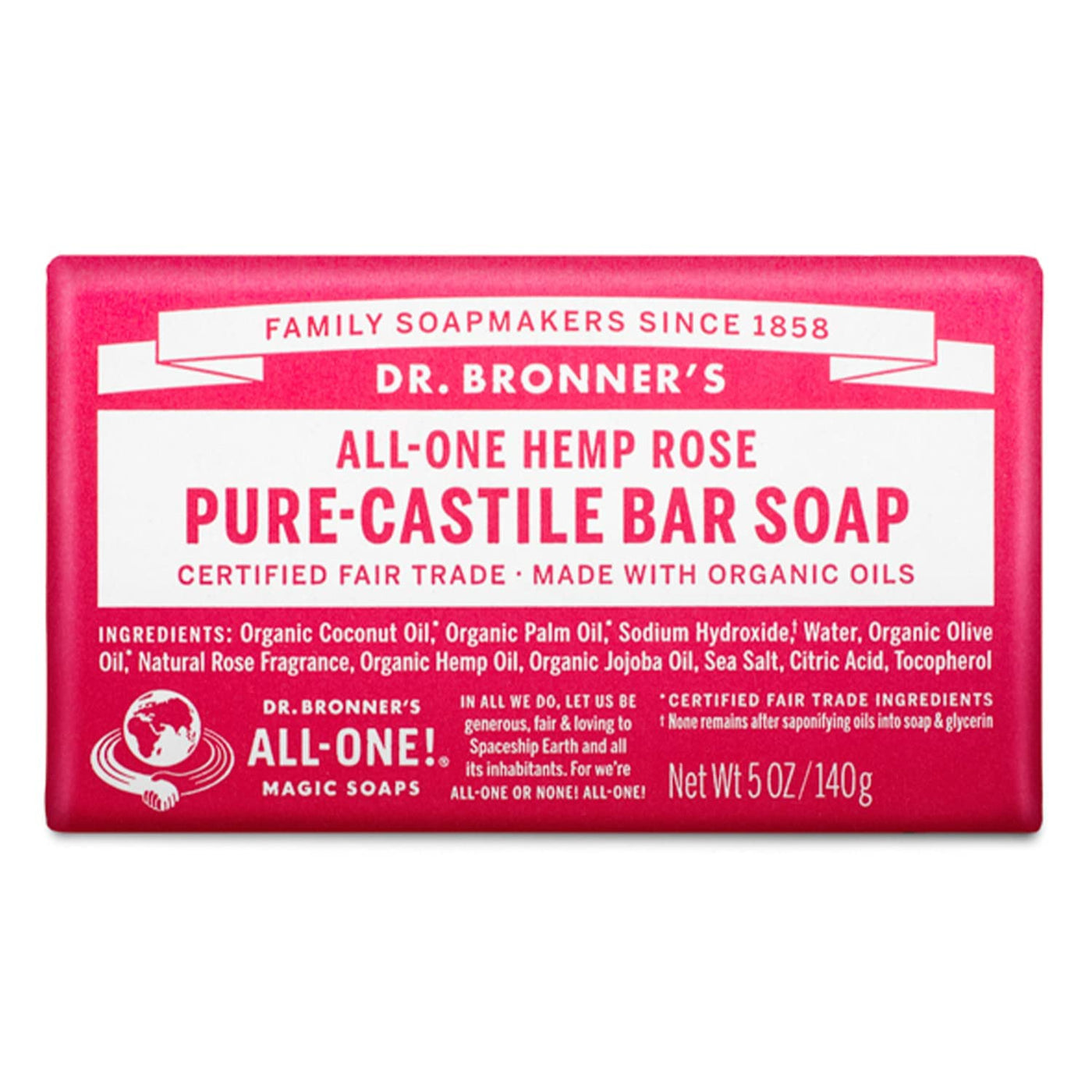 Dr. Bronner’s - Pure-Castile Bar Soap (2-Pack Bundle, Rose & Lavender) 