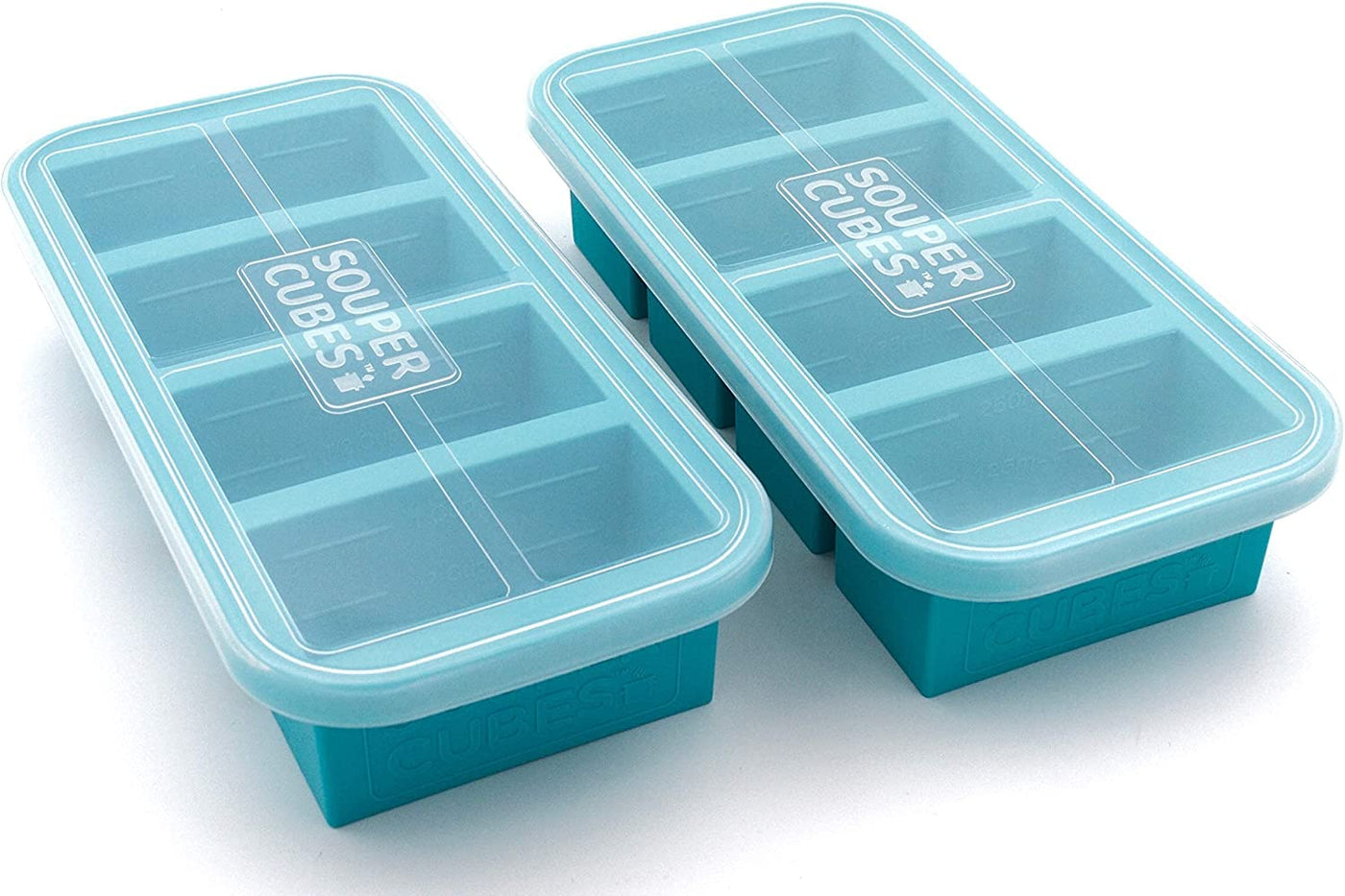 Souper Cubes 1-Cup Extra-Large Silicone Freezing Tray With Lid