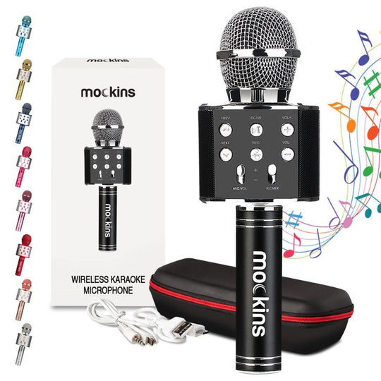 Portable Karaoke Microphone  - Mic with Built in Bluetooth Speaker - Compatible with IOS and Android Devices