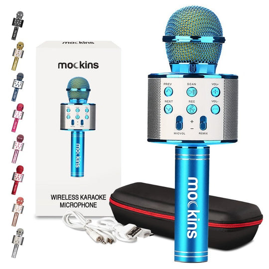 Portable Karaoke Microphone  - Mic with Built in Bluetooth Speaker - Compatible with IOS and Android Devices