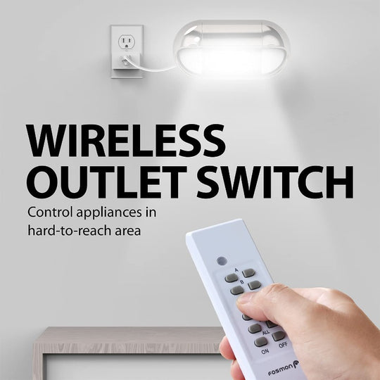 Wireless Remote Control Electrical Outlet Switch (5 Pack + 2 Remotes)