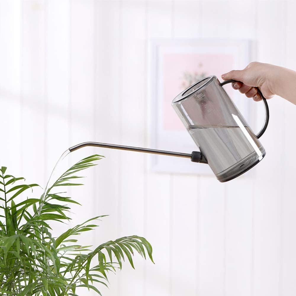 1 Litre/ 35 OZ Long Spout Watering Can for Succulents Bonsai Catus Plants Indoor Outdoor (Grey)