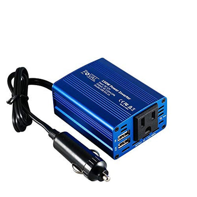 150W Car Outlet Power Converter with 3.1A Dual USB Charge Ports