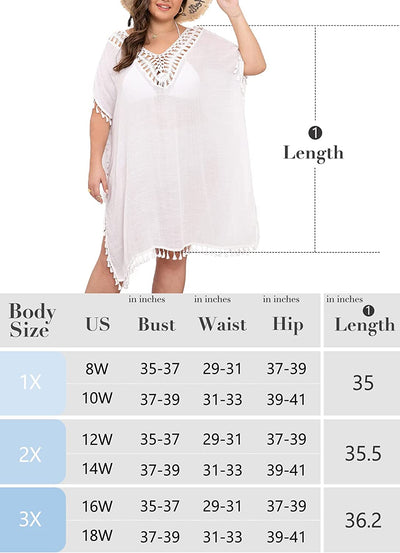  Women's Plus Size Swimsuit Cover Up 