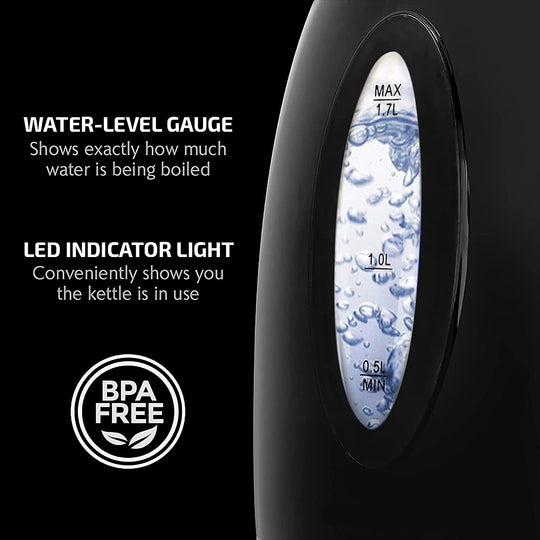 Electric Kettle - Cordless with Automatic Shut-Off and Boil Dry Protection