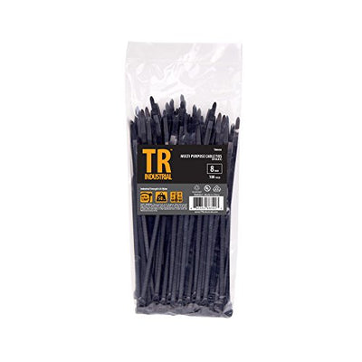 TR Industrial TR88302 Multi-Purpose Cable Tie (100 Piece), 8", Black