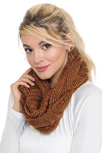 Basico Infinity Scarf | Winter Crochet Knit Scarf in One Size