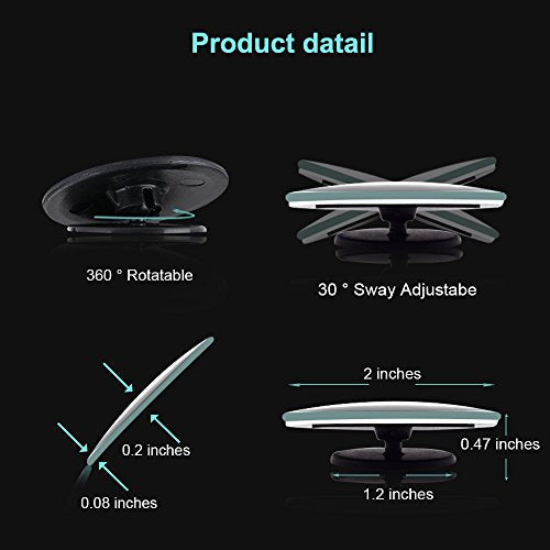 2 Pack: Convex Adjustable Blind Spot Mirrors