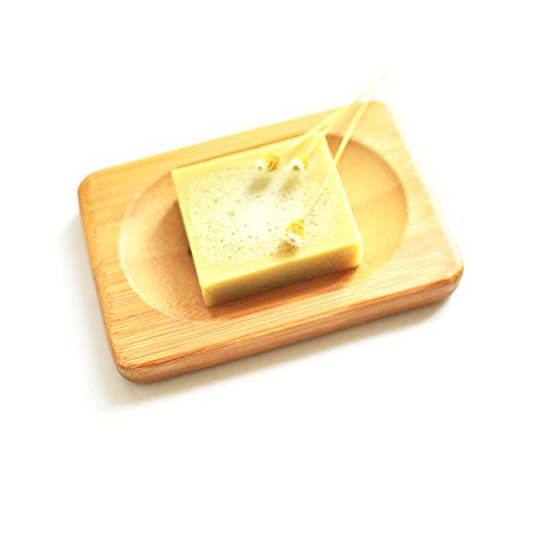 Natural Bamboo Wooden Bathroom Shower Soap Dish Storage Holder Plate Tray