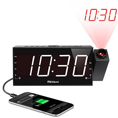 Projection Alarm Clock with USB Charging Port