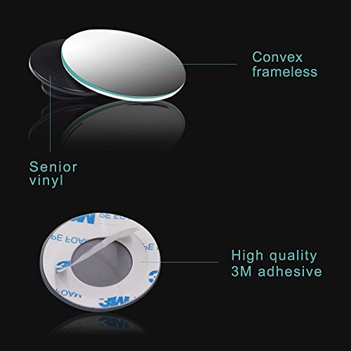 2 Pack: Convex Adjustable Blind Spot Mirrors