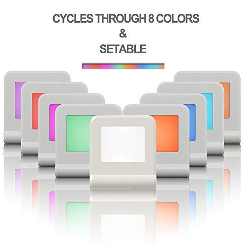 2 Pack Plug in LED Night Light with Smart Dusk to Dawn Sensor