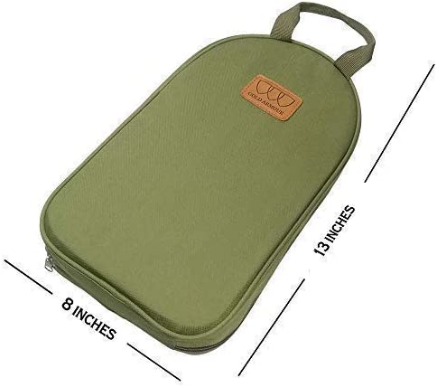 Gold Armour Camp Kitchen Utensil Organizer Travel Set Portable BBQ Camping Cookware Stainless Steel Utensils Travel Kit Outdoor Equipment Cutting Board Tongs Scissors Knife Ladle Spatula