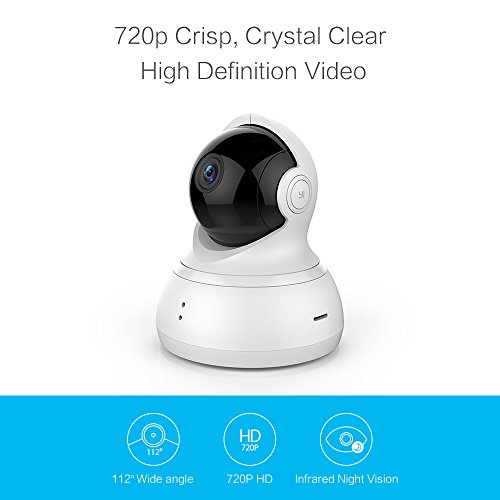 Wireless IP Indoor Security Surveillance 720p HD Night Vision Dome Camera with Remote Monitor