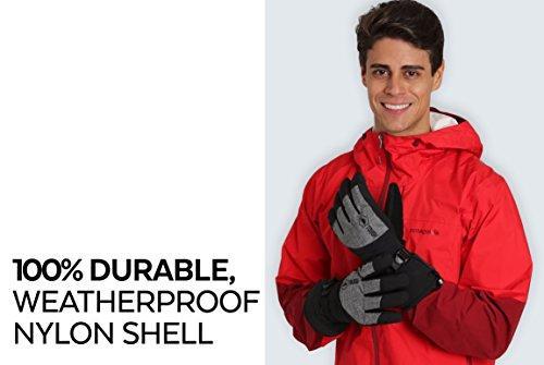 Men's Waterproof Nylon Shell Thermal Insulation Gloves