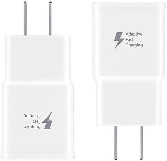 Samsung Adaptive Fast Charging Adapter Quick Charge Charging Block Wall Charger Plug Compatible with Samsung Galaxy S6/S7/S8/S8+/S9/S10+/Edge/Note8/Note9(2 Pack) (White)