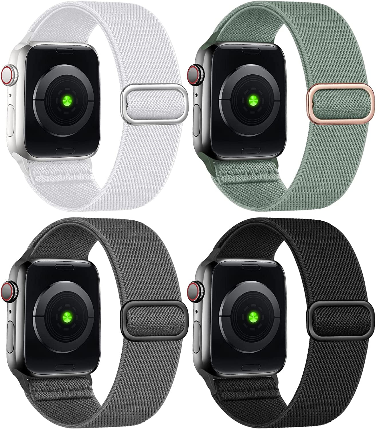 4 Pack Stretchy Bands Compatible for Apple Watch 