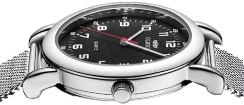 OLMECA Men’s Watch Wrist Watches Analog Quartz Waterproof Stainless Steel Mesh Band Simple Watch for Men 709wd