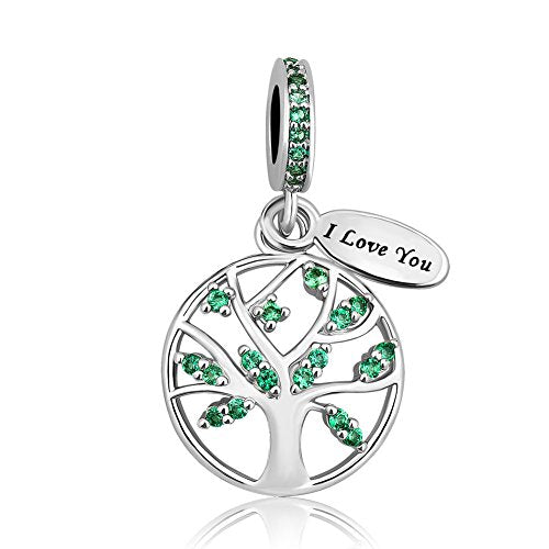 LovelyJewelry New Family Tree of Life Dangle Charm Bead For Bracelet Pendant
