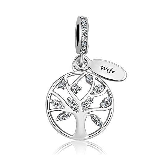 LovelyJewelry New Family Tree of Life Dangle Charm Bead For Bracelet Pendant