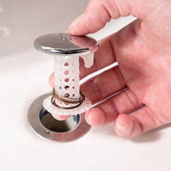 Chrome Sink Drain Clog Protector Strainer